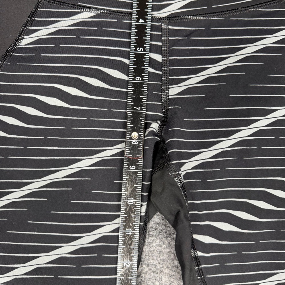 Athleta Womens Black White Abstract Print Mesh Pocket Athletic Leggings Size S - Picture 5 of 7